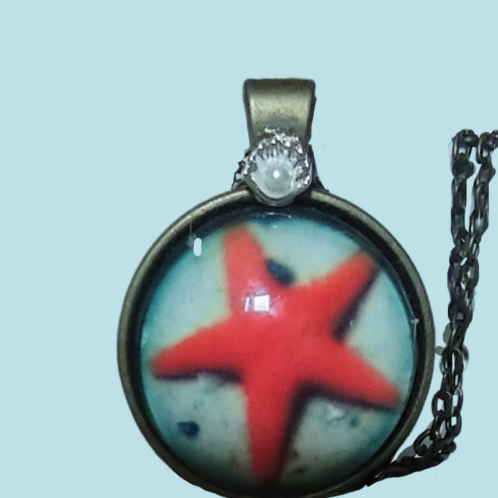 Starfish Glass Pendant
